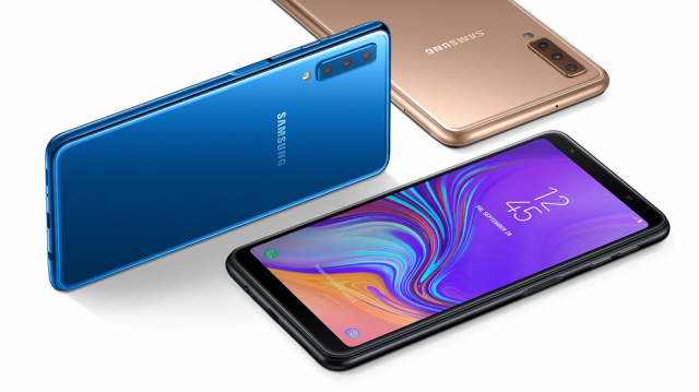 Galaxy A7  o primeiro celular da Samsung com cmera tripla